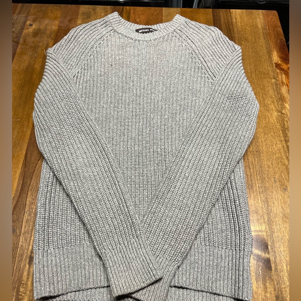 Mens Michael Kors Gray knit sweater.